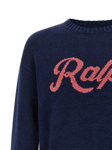 POLO RALPH LAUREN Blau Leinen Strickjacke