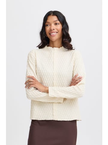 b.young Shirttop BYFRAI BLOUSE - 20815600 modisches Blusenshirt in Crinkle-Optik in Beige
