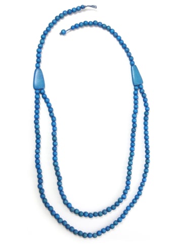 collezione alessandro Lange Kette " Gina " in blau