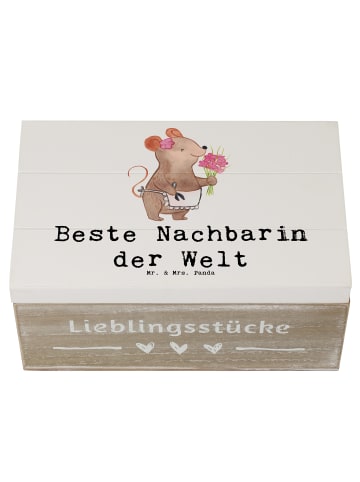 Mr. & Mrs. Panda Box Maus Beste Nachbarin der Welt mit Spruch in Weiß