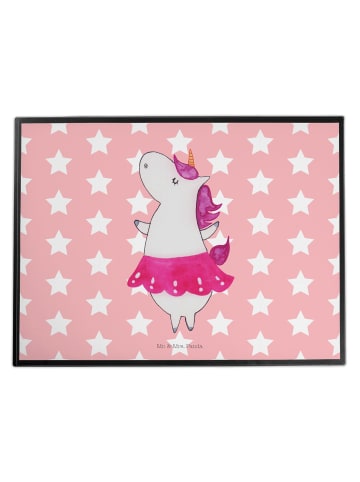 Mr. & Mrs. Panda Schreibunterlage Einhorn Ballerina ohne Spruch in Rot Pastell