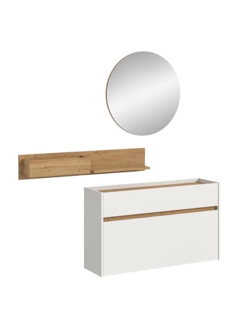ebuy24 Garderobenmöbel Drive Weiß 197 x 32 cm