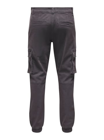 ONLY & SONS Cargo-Hose in Grey Pinstripe