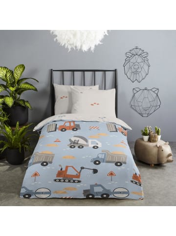 Good Morning Renforcé Kinder-Bettwäsche in blau