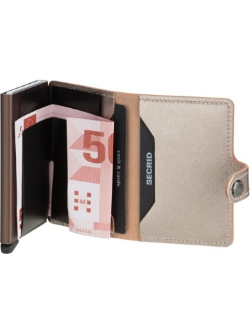 Secrid Geldbörse Miniwallet Metallic in Champagne-Brown