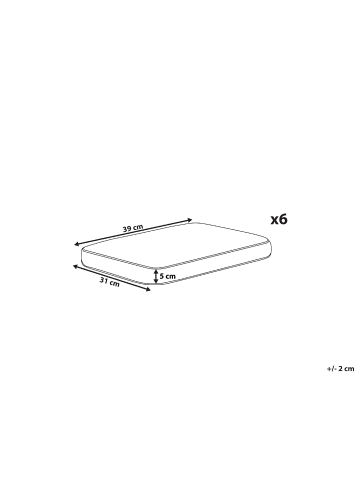 Beliani 6er-Set Auflagen TOLVE in Grün/Weiß