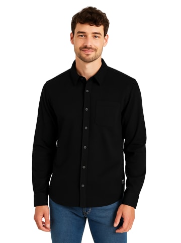 Sublevel Langärmeliges Shirt mit Knöpfen und Brusttasche in Schwarz
