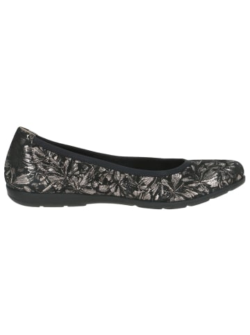 Caprice Ballerina in BLACK/GUNMETAL