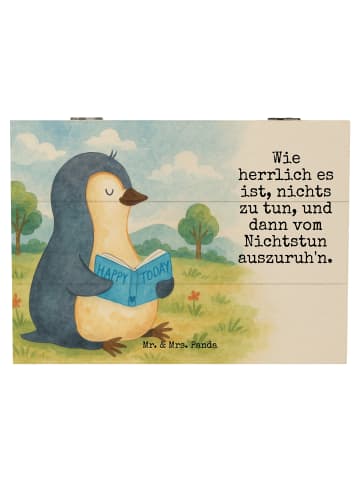 Mr. & Mrs. Panda Dekokiste Pinguin Buch Design mit Spruch in Weiß