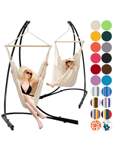 AMANKA XXL Hängestuhlgestell + Hängesessel Key West in Regenbogen