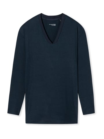 Schiesser Longsleeve Mix & Relax in Blau