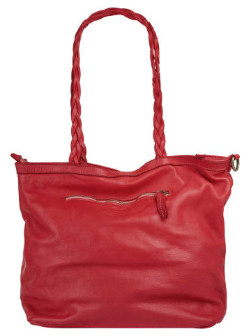 Samantha Look Shopper echt Leder in rot