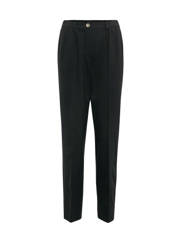 GOLDNER Kurzgröße:  Bequeme Hose CARLA mit Bügelfalte in marine