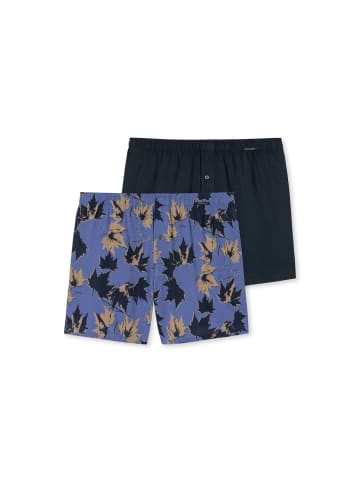 Schiesser Boxershort 2er Pack in Dunkelblau/Hellblau