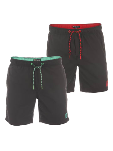 riverso  Short RIVDavid 2er Pack comfort/relaxed in Schwarz