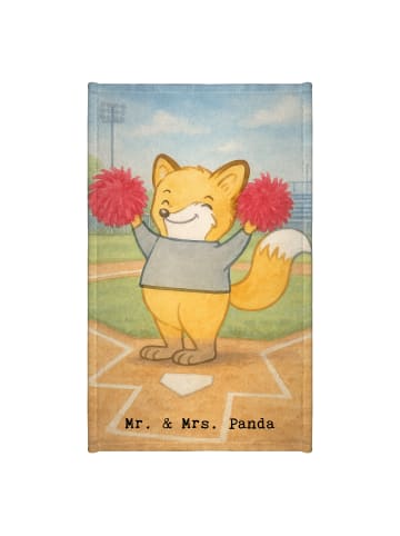 Mr. & Mrs. Panda Handtuch Fuchs Cheerleader Design ohne Spruch in Weiß
