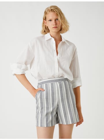 KOTON Shorts in Weiß Gemustert