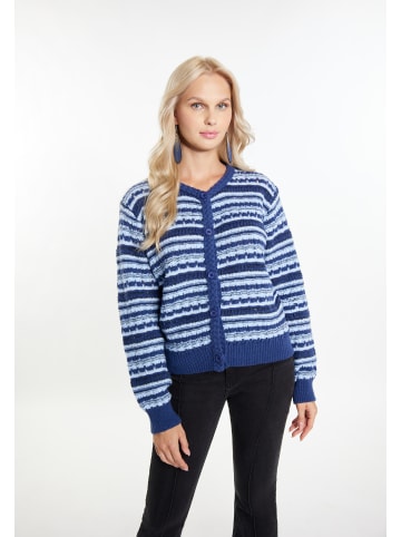 IZIA Damen Cardigan in Marine Mehrfarbig