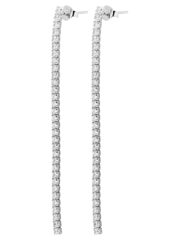 Adeliás Damen Ohrringe – Ohrstecker aus 925 Silber mit Zirkonia in silber