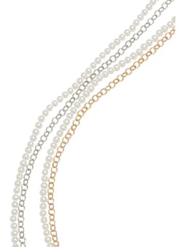 Urban Classics Urban Classics Unisex Pearl layering Chain in gold/silver