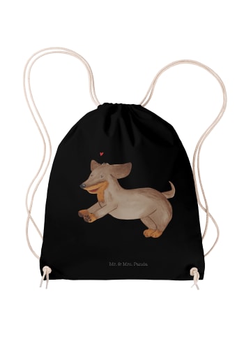 Mr. & Mrs. Panda wander rucksack Hund Dackel ohne Spruch in Schwarz