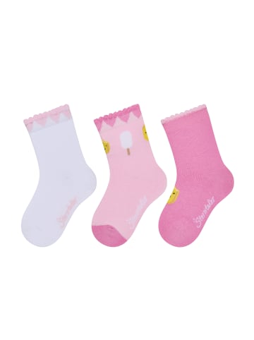 Sterntaler Socken 3er-Pack Eis am Stiel in weiß