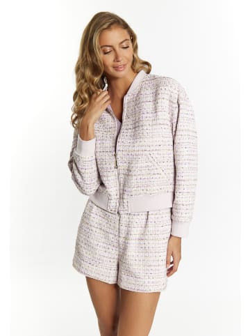 faina Damen Bouclé Blouson in Lavendel Mehrfarbig