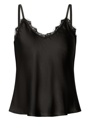Zero  Satintop mit Spitze in Black Beauty