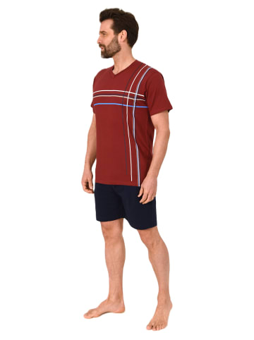 NORMANN Shorty Schlafanzug kurzarm Pyjama - 84249 in rot