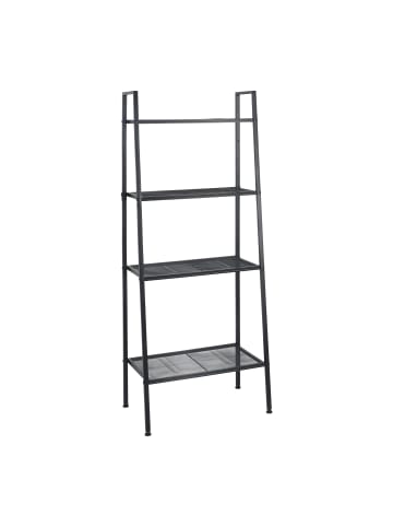 relaxdays Leiterregal in Schwarz - (B)60 x (H)148 x (T)35 cm