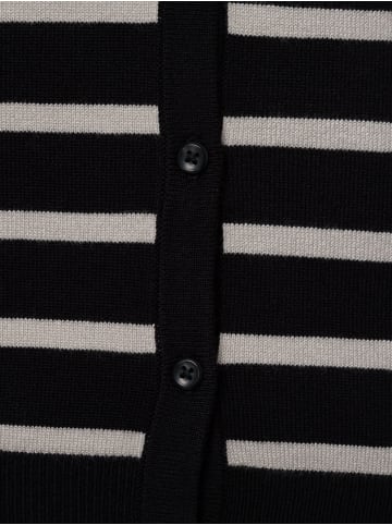Marie Lund Strickjacke in schwarz ecru - 0001