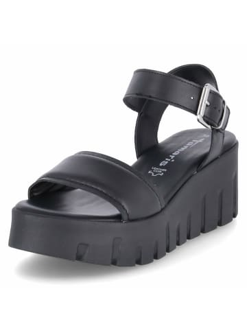Tamaris Plateausandalen in schwarz
