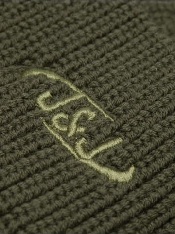 Jack & Jones Kurz Gerippte Mütze Winter Beanie Kopfbedeckung Recycelt JACAIR in Dunkelgrün