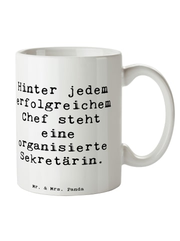 Mr. & Mrs. Panda Keramtiktasse Spruch Sekretärin Erfolg mit Spruch in Weiß