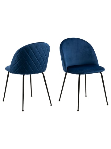ebuy24 Esszimmerstuhl Louise  Blau 2er Set