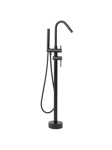 Beliani Wannenarmaturen VICTORIA in Schwarz - (W) 21 x (H) 118 x (L) 16 cm