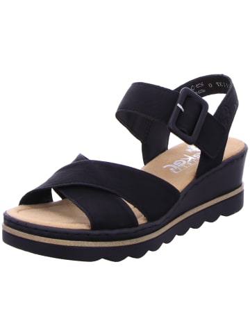 rieker Keilsandalette in schwarz