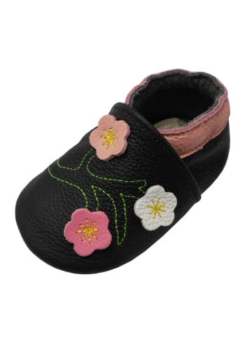 Yalion Baby Krabbelschuhe aus Leder, weiche Lauflernschuhe mit rutschfester Sohle