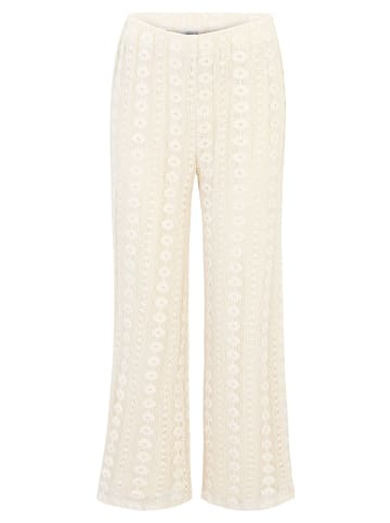 CARTOON Sommerhose mit Lochmuster in Eggnog