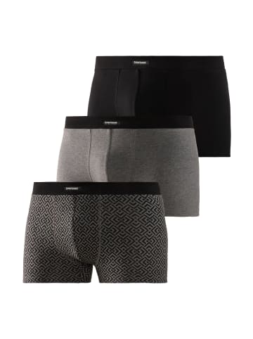 Bruno Banani Boxer in bedruckt, schwarz, grau-meliert