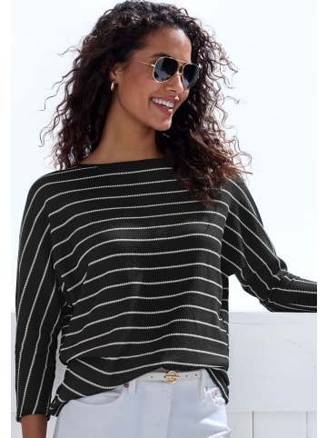 Vivance by Lascana 3/4-Arm-Shirt in schwarz, weiß