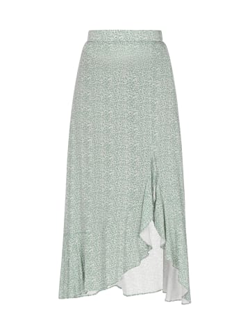 Usha Women Skirt in turquoise white