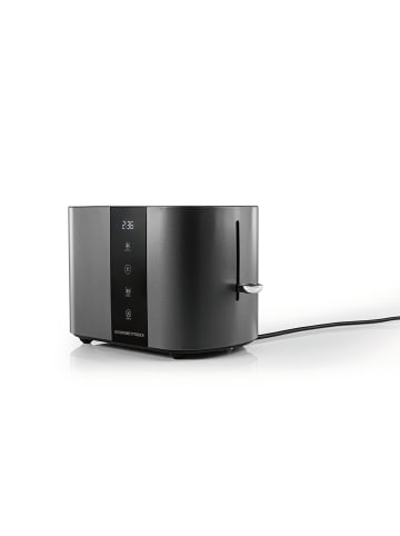Gourmet Maxx Toaster 2 Scheiben Kurzschlitz 800W anthrazit mit Touch-Display grau