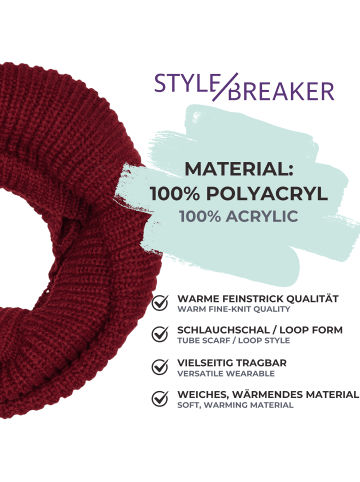 styleBREAKER Strick Loop Schal in Beige