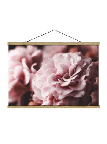 WALLART Stoffbild mit Posterleisten - Shabby Rosa Rose Pastell in Rosa