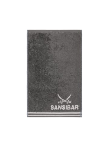 Sansibar 5-teiliges Set: Handtuch Frottier-Serie "Doubleface" in Anthrazit/Silber