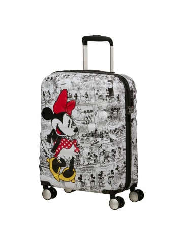 American Tourister Wavebreaker Disney - 4-Rollen-Kabinentrolley 55 cm (rot) in minnie comics white