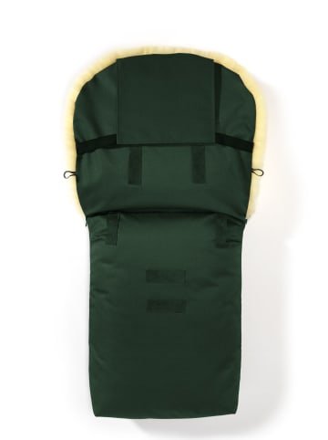 Hofbrucker Lammfell-Fußsack Putzi für Kinderwagen und Buggy in Tannengrün