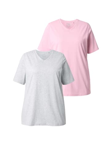 Ulla Popken Shirt in grau melange