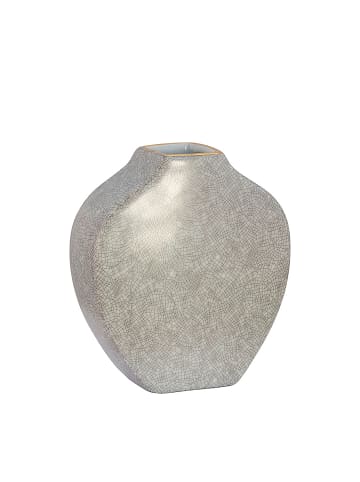 Fink Vase '"Minta" in Grau/ Gold - H. 17,5 cm - B. 15 cm